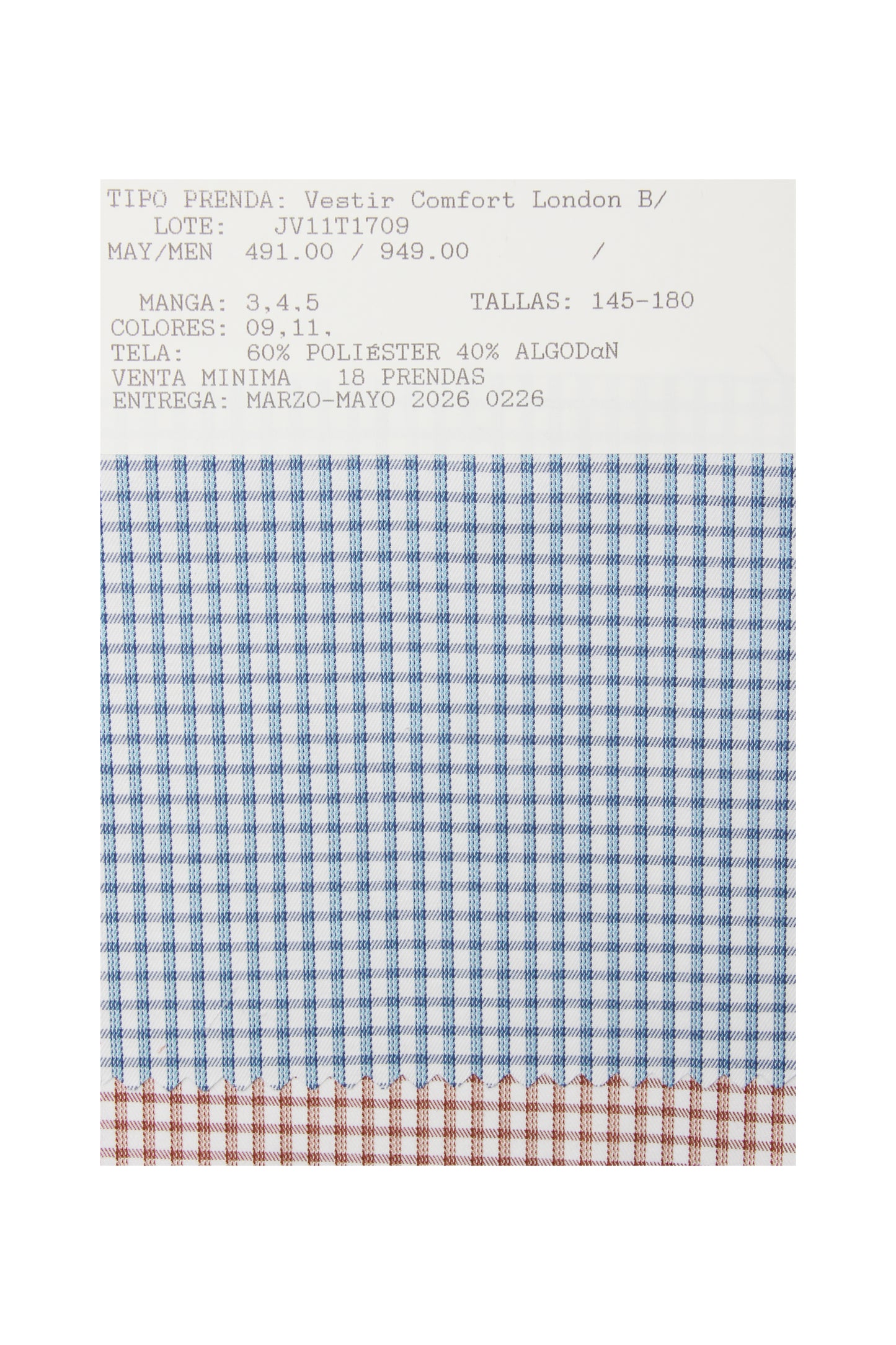 JV11T1709 Vestir Comfort Lond B/D