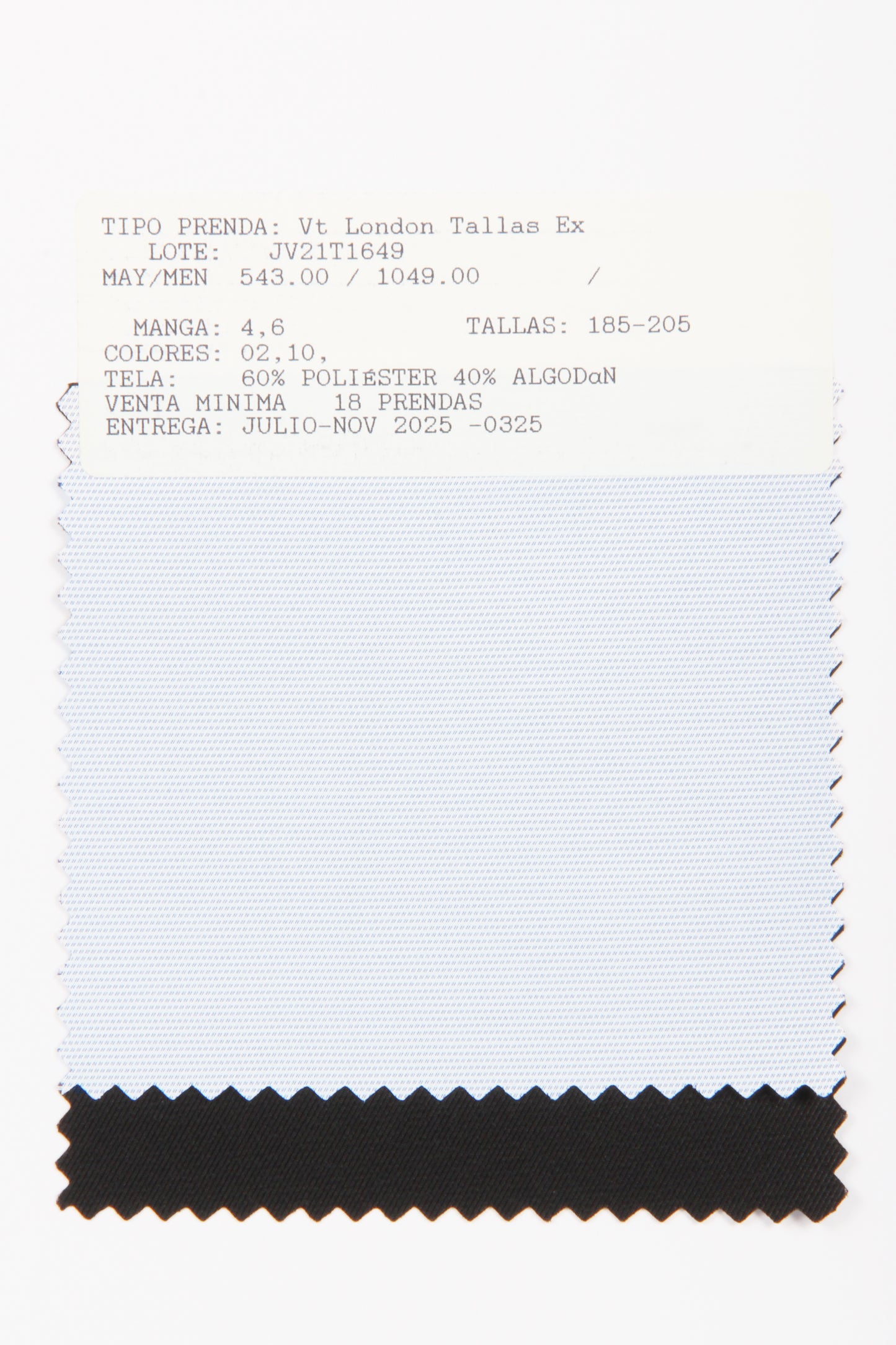 JV21T1649 Vt London Tallas Ex