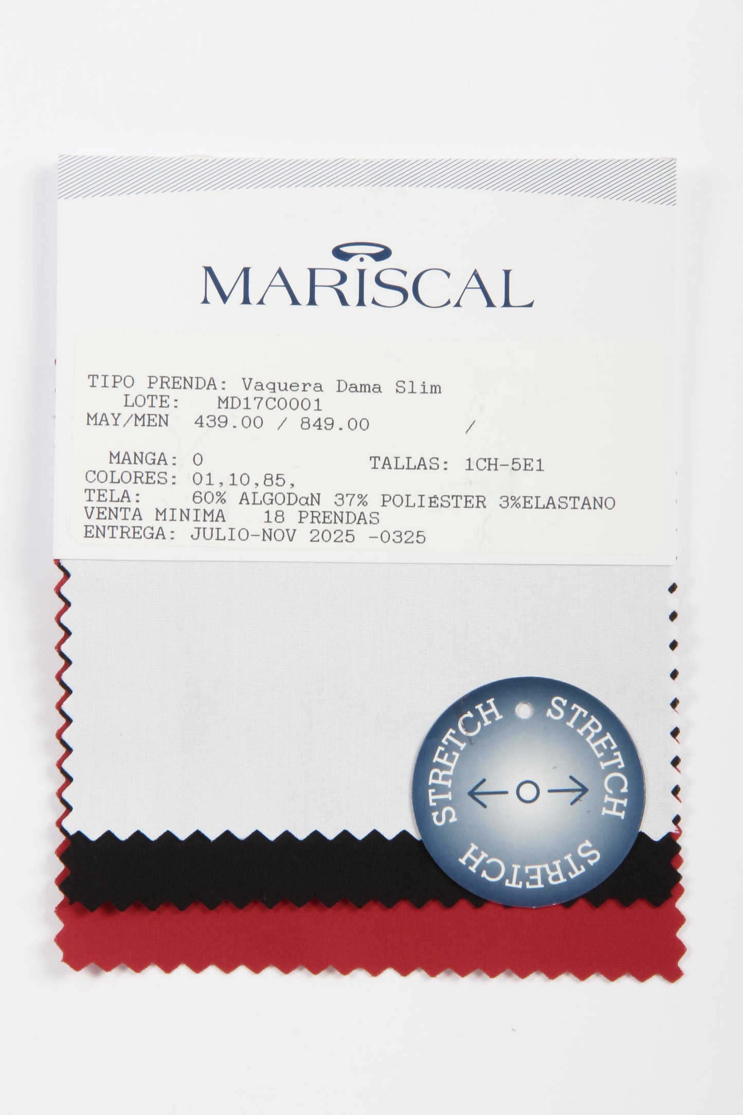 MD17C0001 Vaquera Dama Slim