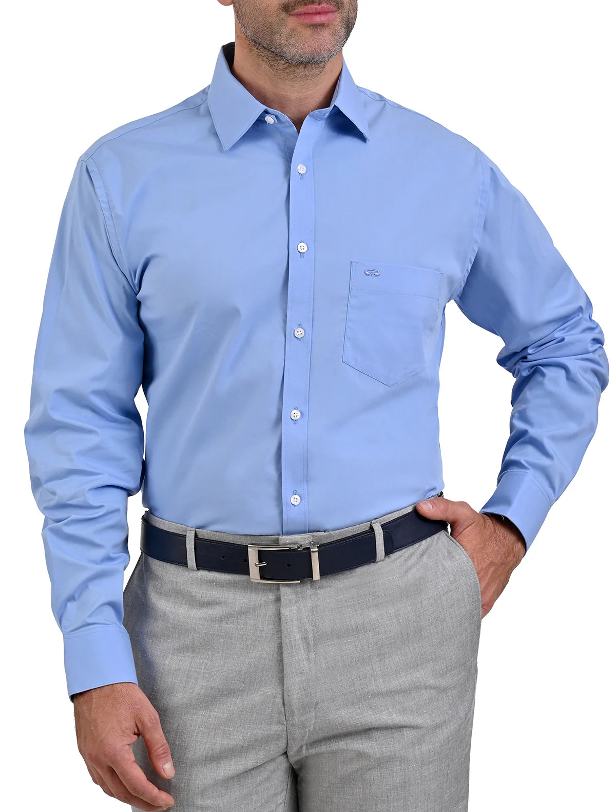 MV13C0434 58 Camisa de Vestir Euroflex Slim Azul