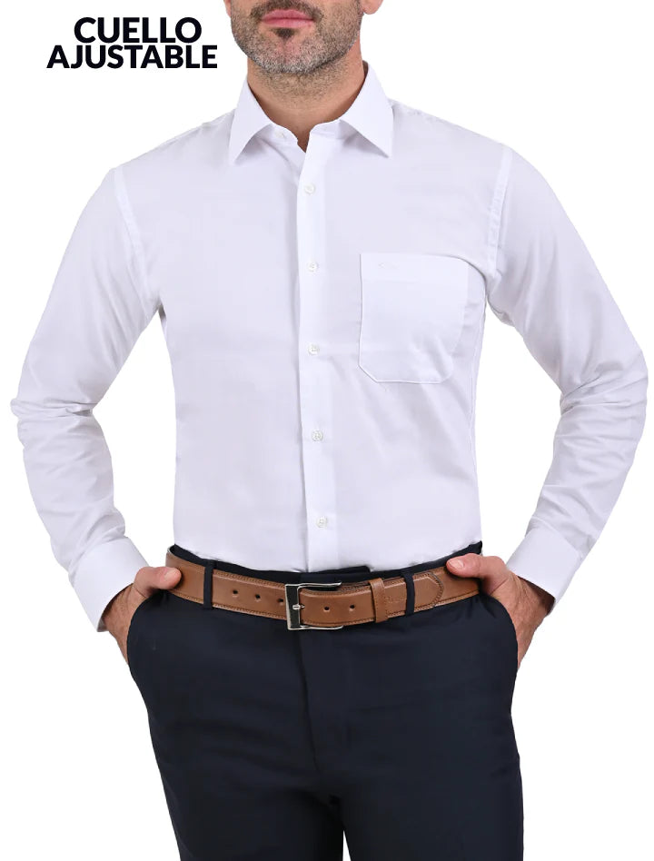 MV13C0434 01 Camisa de Vestir Euroflex Slim Blanca