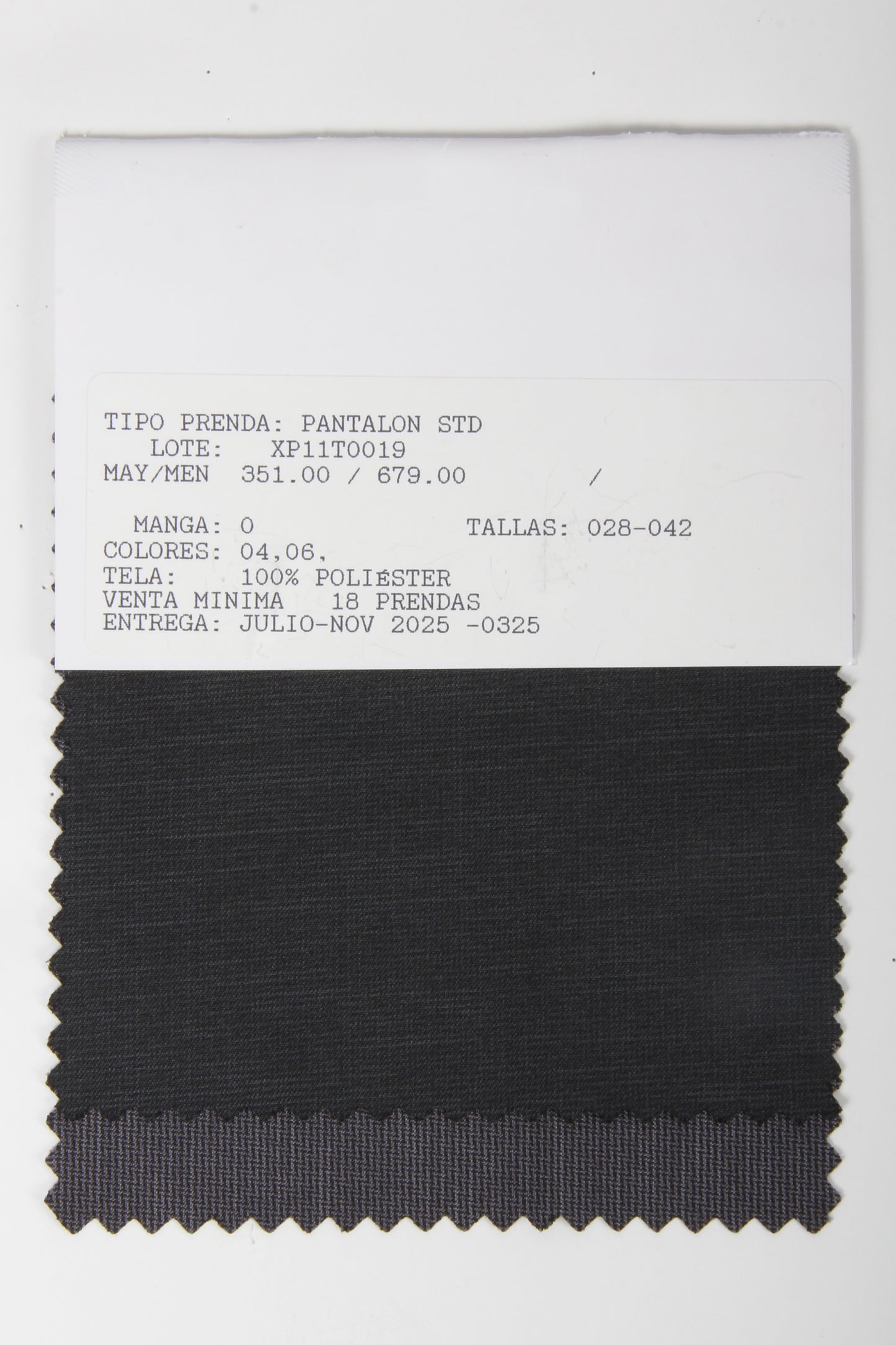 XP11T0019 PANTALON STD