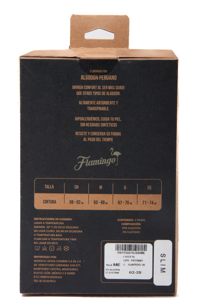FI51T0001 BOXER PAQUETE 3 PIEZAS