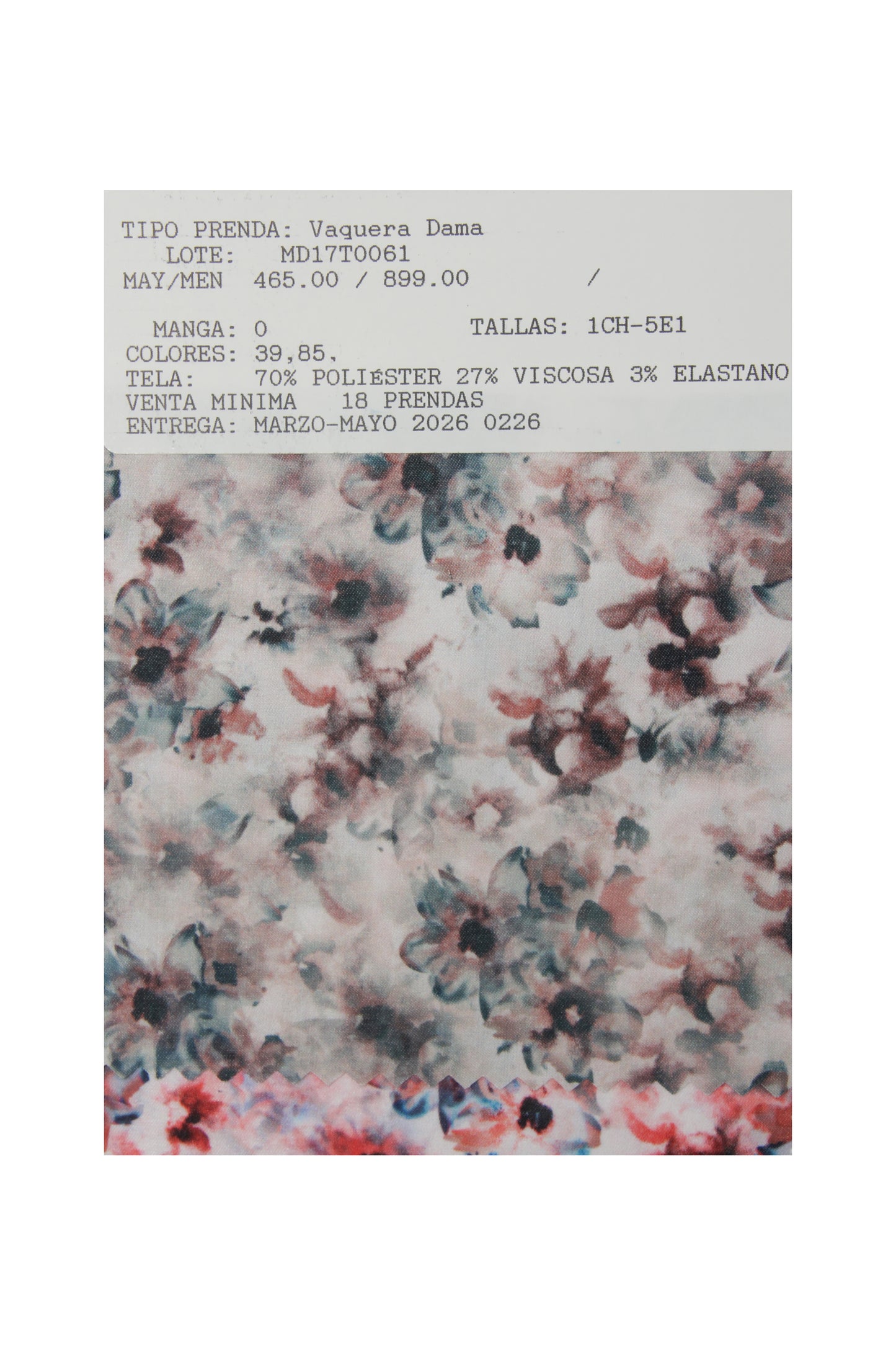 MD17T0061 Vaquera Dama