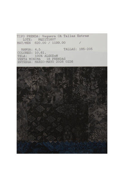 MQ21T1607 Vaquera CA Tallas Extras