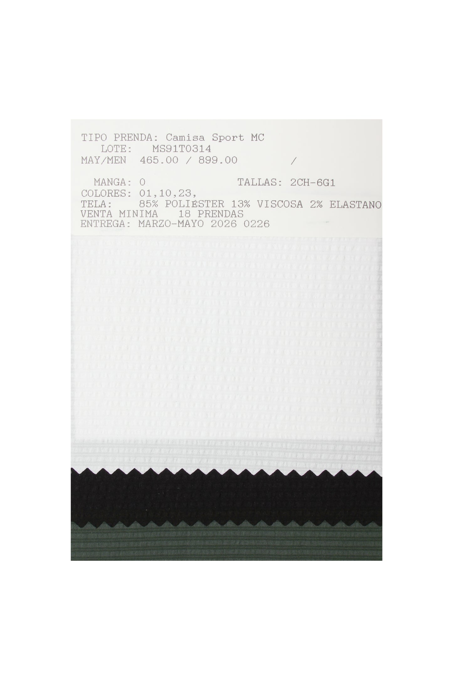 MS91T0314 Camisa Sport MC