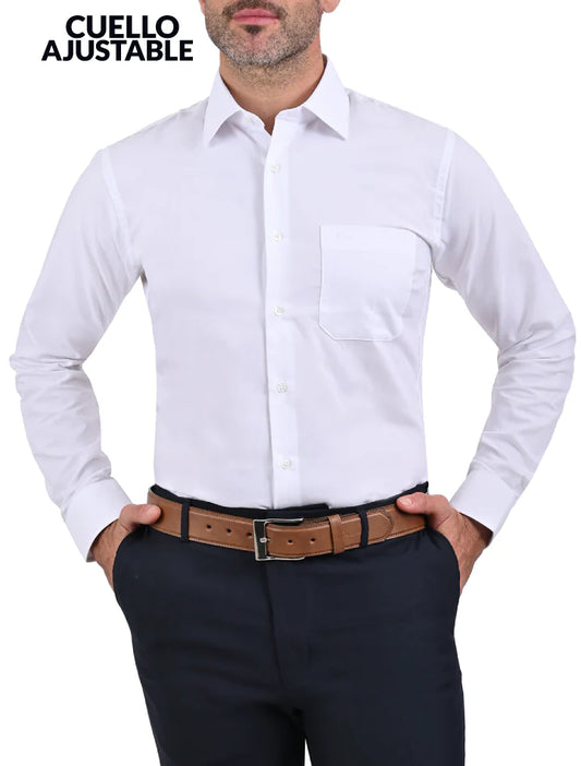 MV13C0434 01 Camisa de Vestir Euroflex Slim Blanca